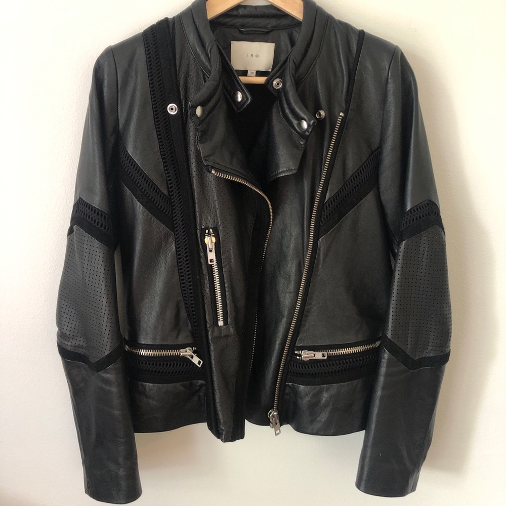 IRO leather zip jacket size 38